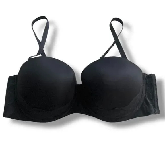 Torrid Bra Women's Plus Sz 40DD Black Curve Push-Up Strapless/Straps Underwire - Picture 1 of 14